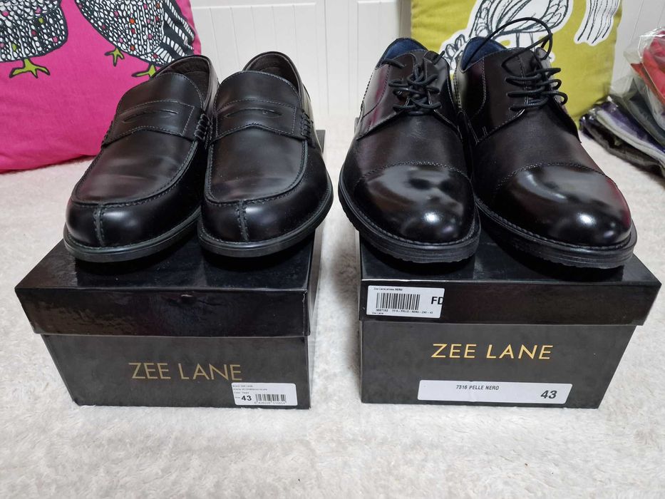 Pantofi Piele | Zee Lane | Barbati | 43 | Negru