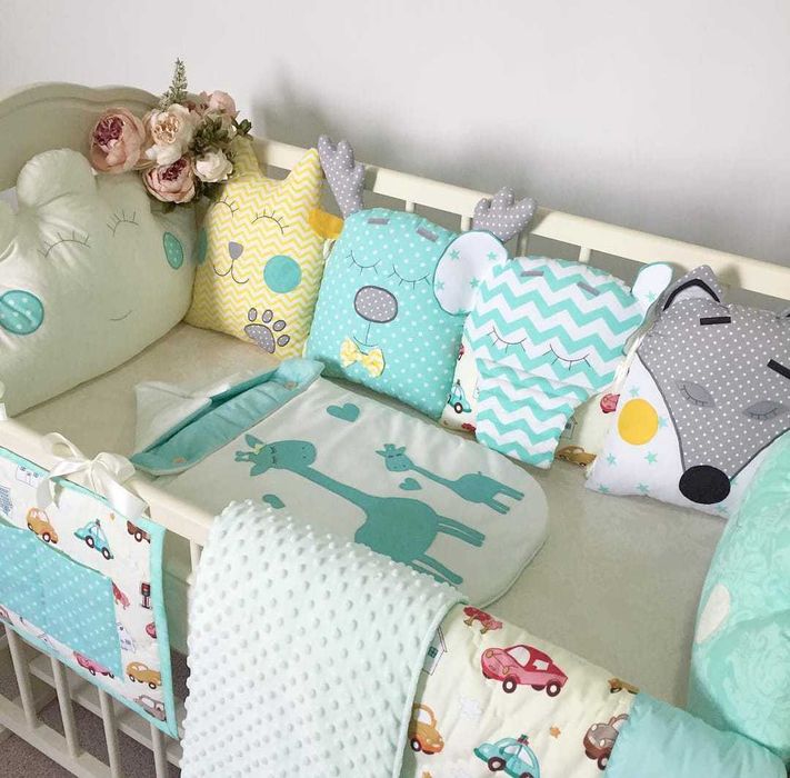 Самые красивые бортики! + конверт на выписку+ кокон.