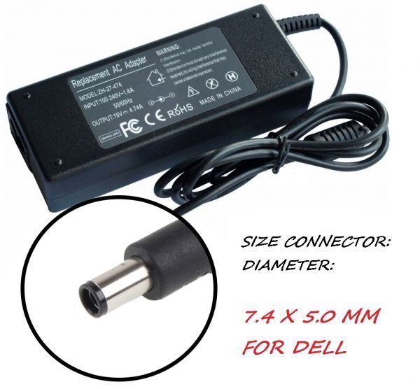 Зарядно за лаптоп 220V-90W /19.5V 7.4mm X 5.0mm Модел ZH-JDCC. За DELL