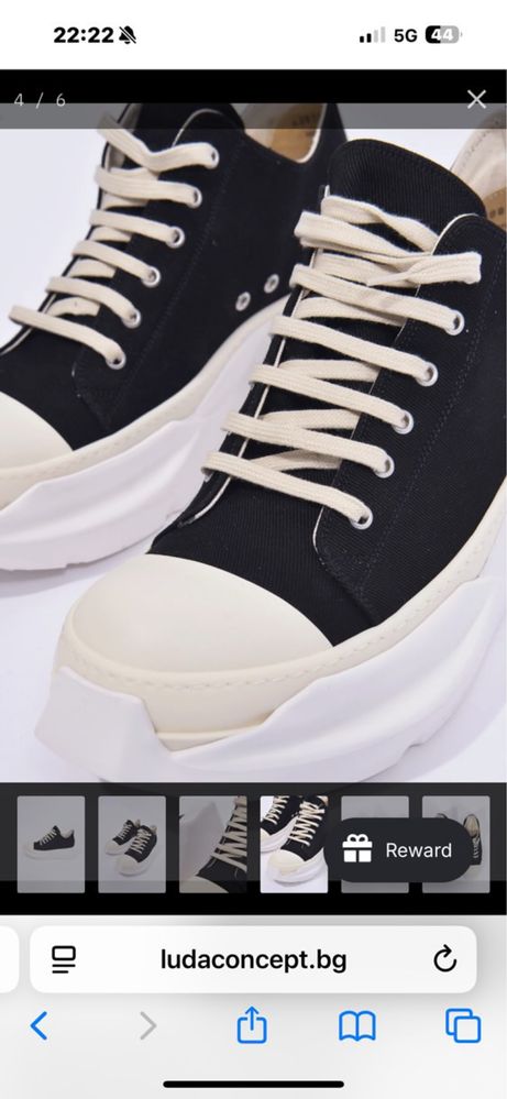 Мъжки обувки Rick Owens DRKSHDW - Abstract Low Sneaks