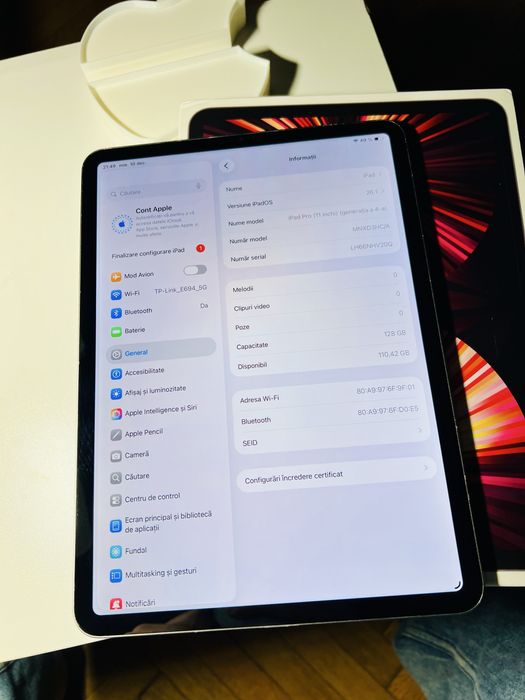 Ipad pro 11 inch gen 4 M2 128 gb impecabila