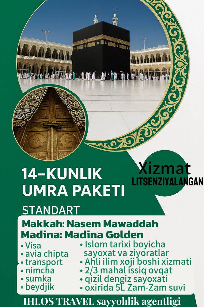 Умра зийорати-2025 Umra ziyorati-2025
