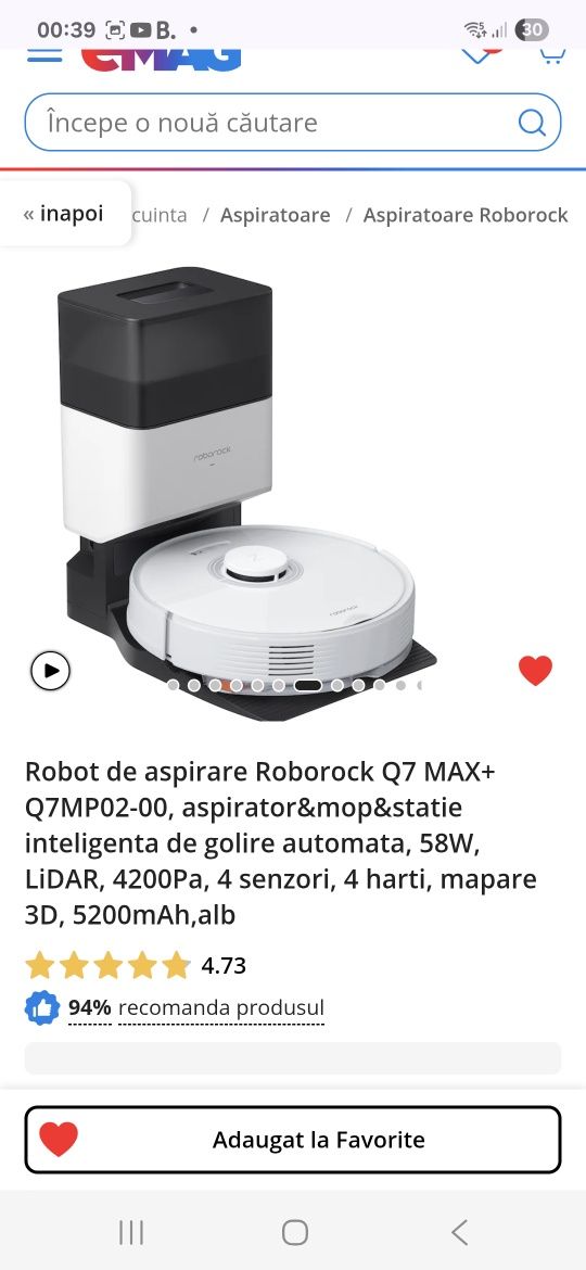 De vanzare aspritaor Roborock Q7