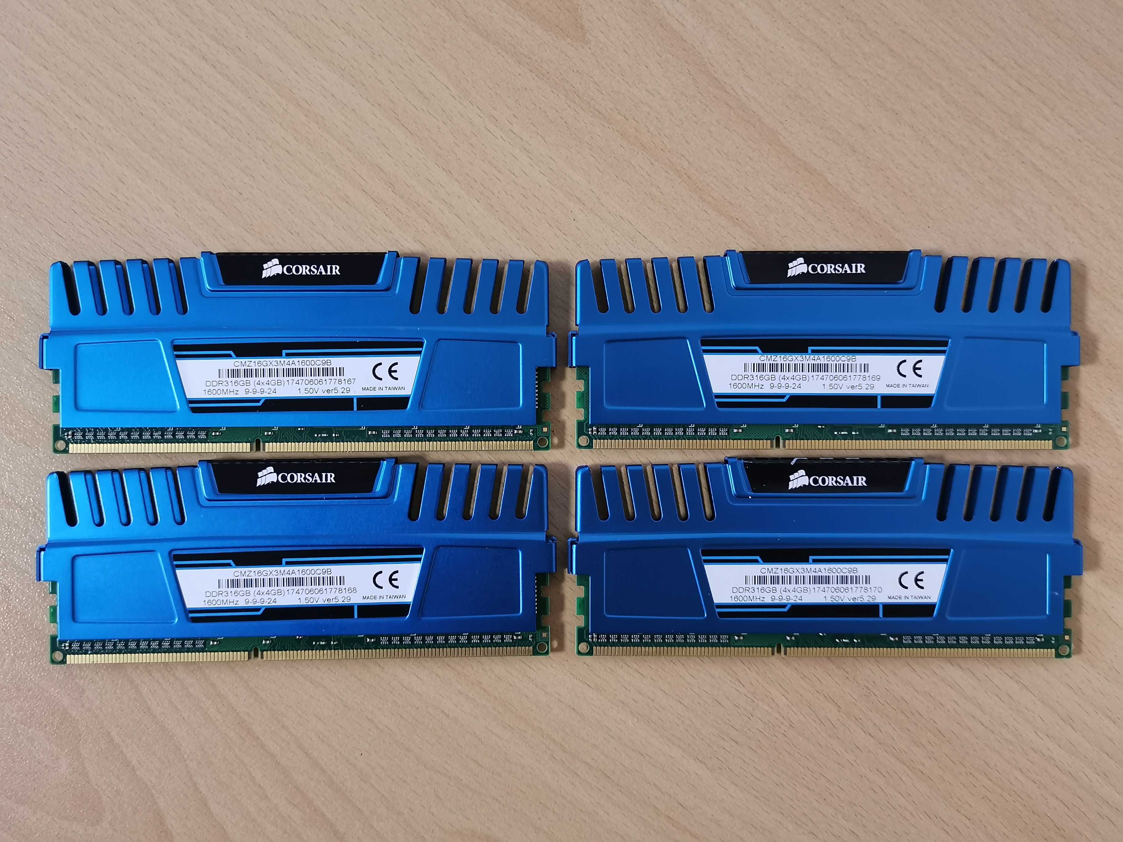 Corsair Vengeance Blue 16GB kit (4x 4GB) DDR3 RAM