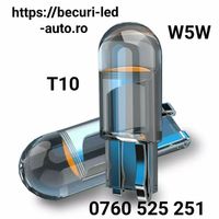 Set Două Becuri Led T10-W5W / 6000K (New Generation Led Bulbs)