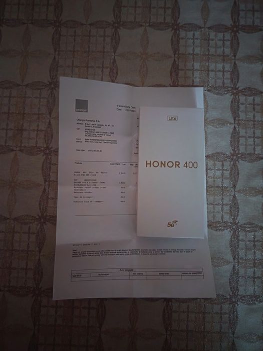 HONOR 400 LITE ! factura / garantie ! NOU