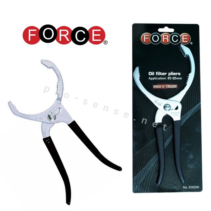Клещи за развиване на маслен филтър със захват 85-115мм FORCE 639300