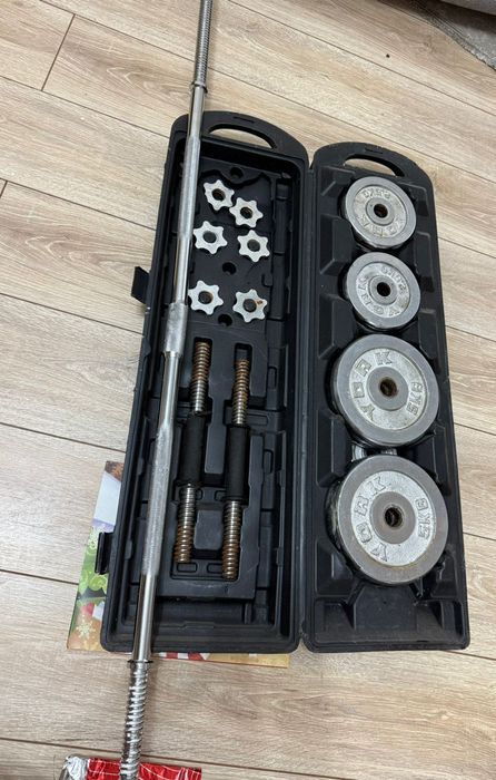 Набор Гантелей, Штанги 50 кг в отличном новом состоянии