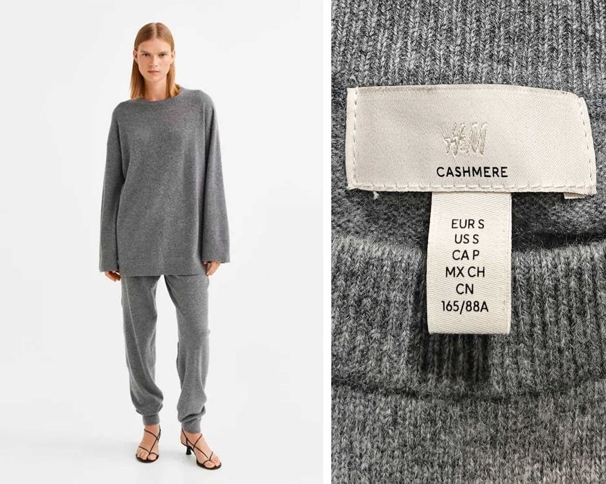 H&M 100% Кашмирен дамски пуловер Oversized Размер S