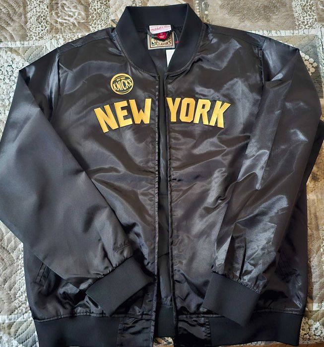 Оригинално яке Bomber баскетболно New York Knicks jordan NBA Mitchell