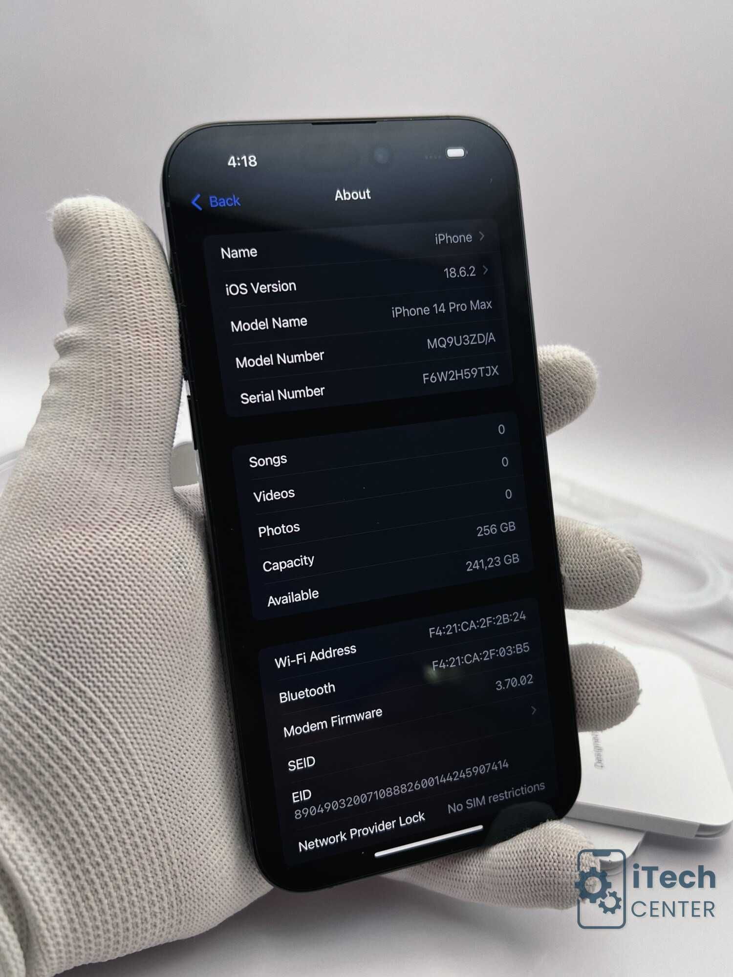 iPhone 14 Pro MAX, 256GB, Black, 94% батерия, КАТО НОВ, 1г. ГАРАНЦИЯ!