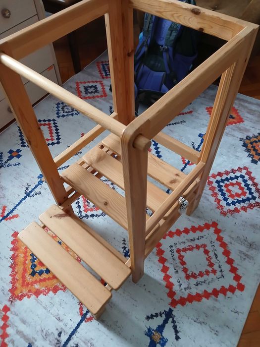 Дървена Кула монтесори с регулирана височина на платформата