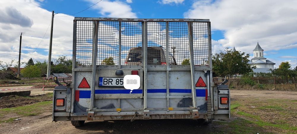 Remorca 3500kg trailer 3.5T pt utilaje, miniexcavator