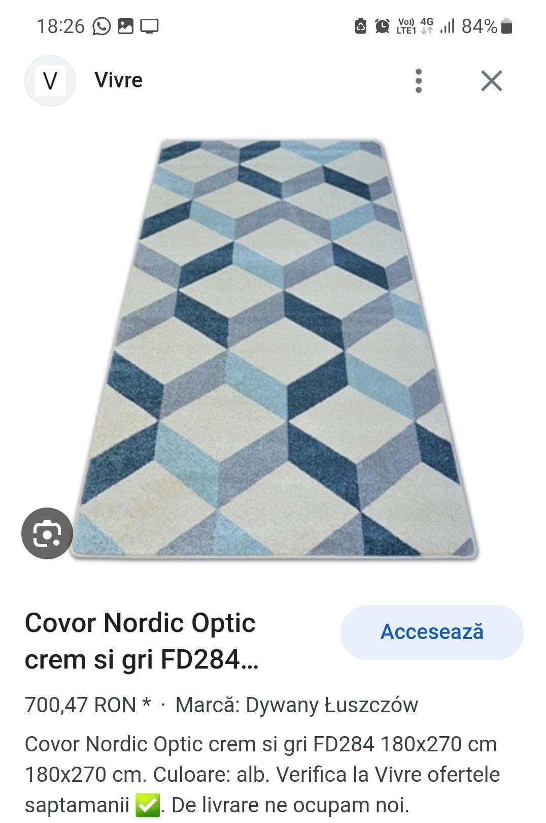 Covor Nordic Opric 180 / 270