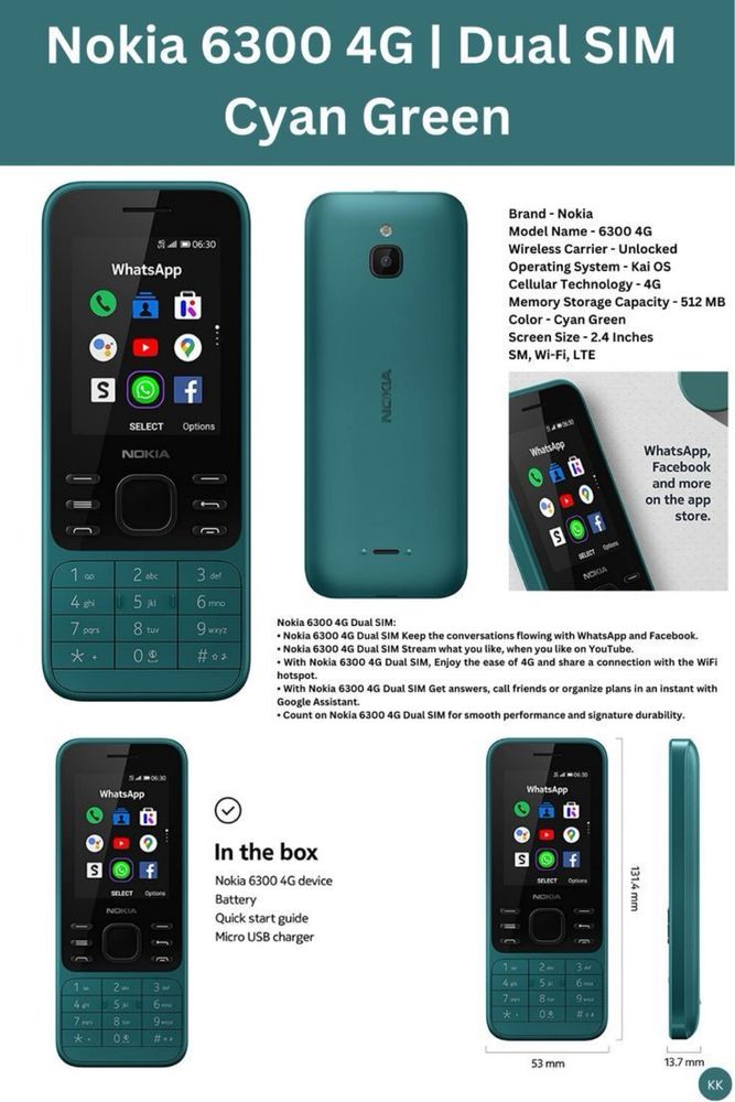 Nokia 6300 new optom dona