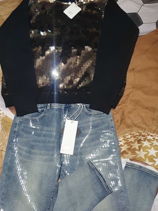 Дамска блуза с пайети