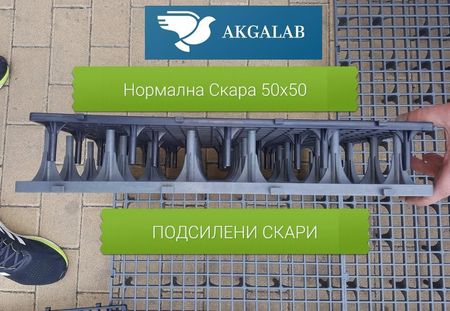 Подсилени пластмасови скари за Под, Размер 50x50см; Скара за Гълъби