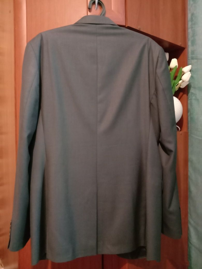 Костюм мужской "двойка": пиджак+брюки, серого цвета, размер 52