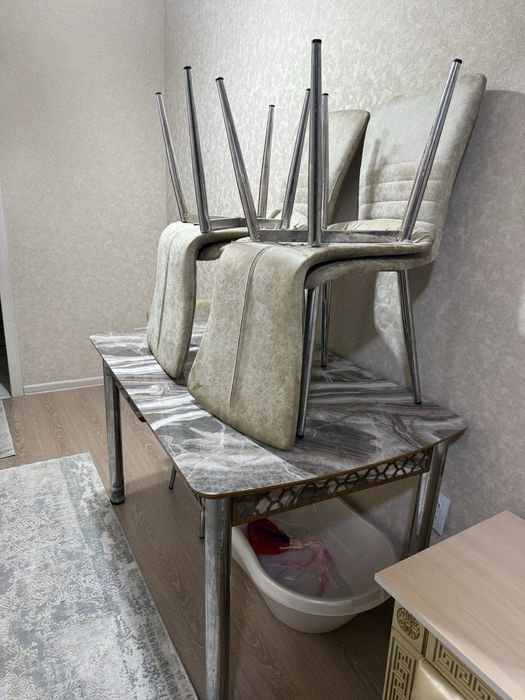 Кухонный стол, стульясымен