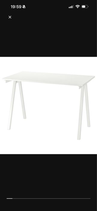 Birou alb, mare si lat