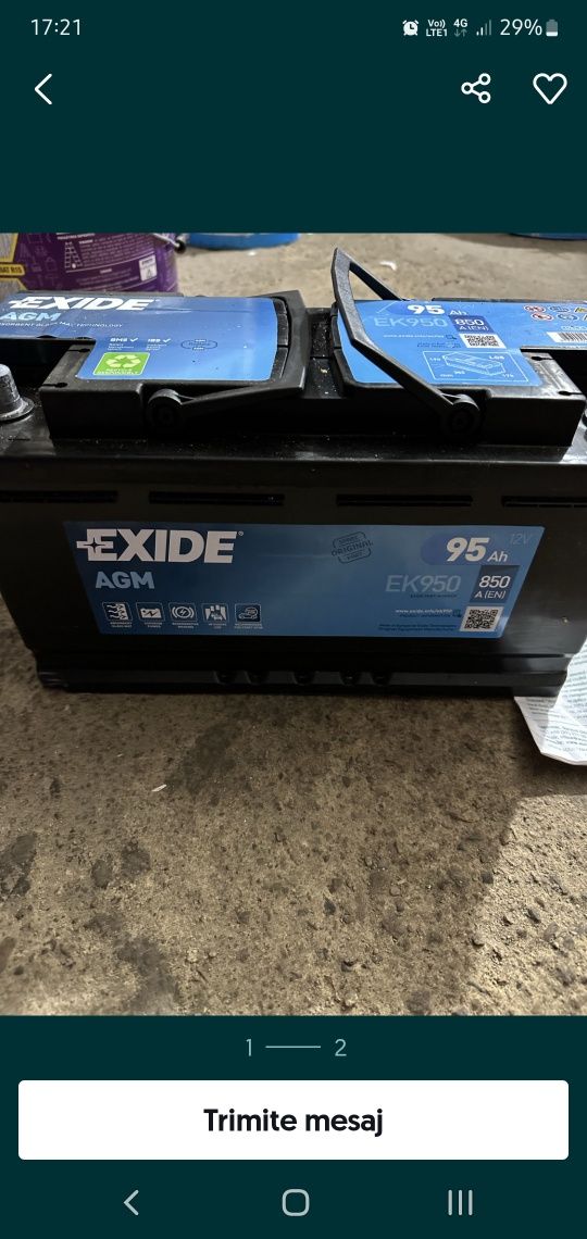 Baterie auto noua 77ah 80.85 90.95.100ah