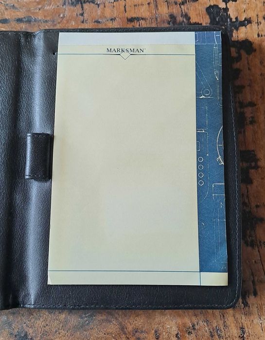 папка луксозна за документи кожена черна Марксман Marksman размер А5
