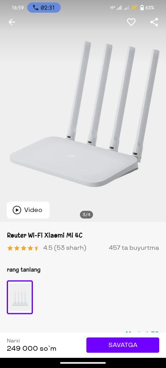 Mi router 4c yangi