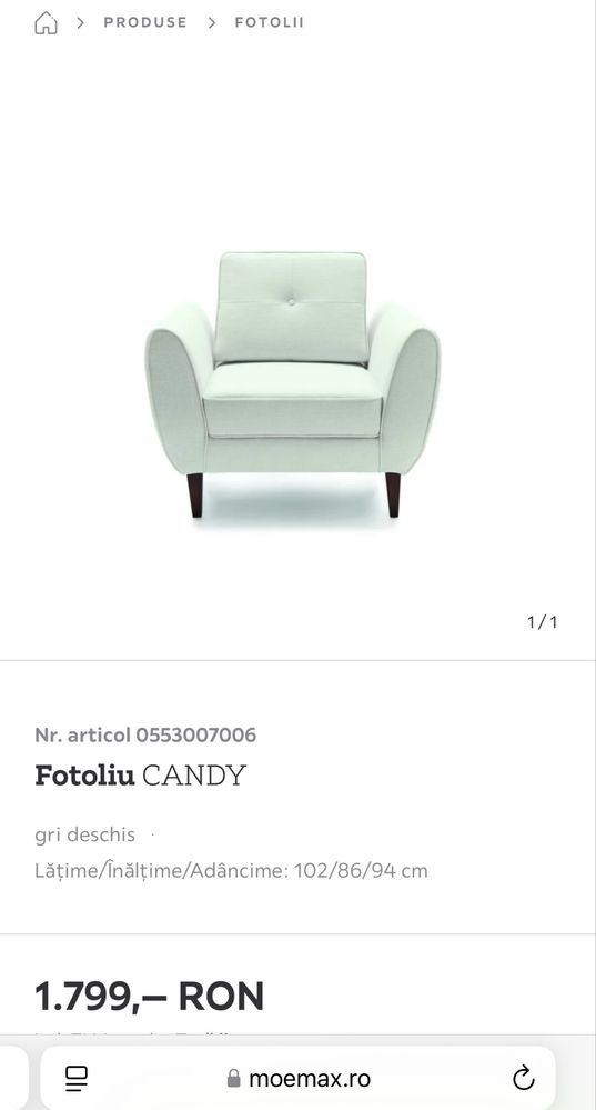 Canapea extensibila Candy