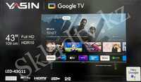 НОВИНКА 2023! Smart Телевизор Yasin 43G11 Android 11.0 с гол. поис HDR