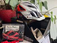 casca MTB Troy Lee Designs A3 Pin White / Red 60-63cm