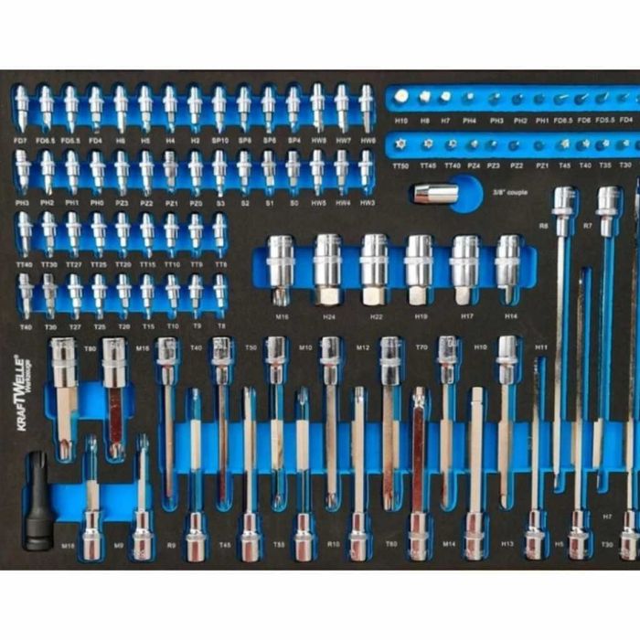 Професионална количка с инструменти Kraftwelle 05 - 7 чекмеджета