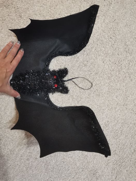 Хелоуин украса лампички Прилеп скелет каубой размер S