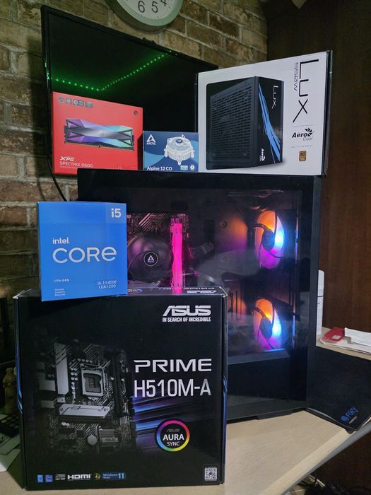 Геймърски компютър/ I5 11400f / RX 580 8GB / 16GB 3200MHZ RAM