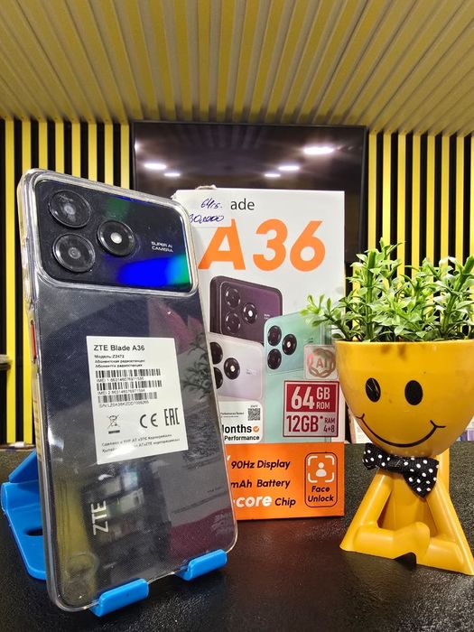 ZTE A36, 64гб, Kaspi 0-0-12