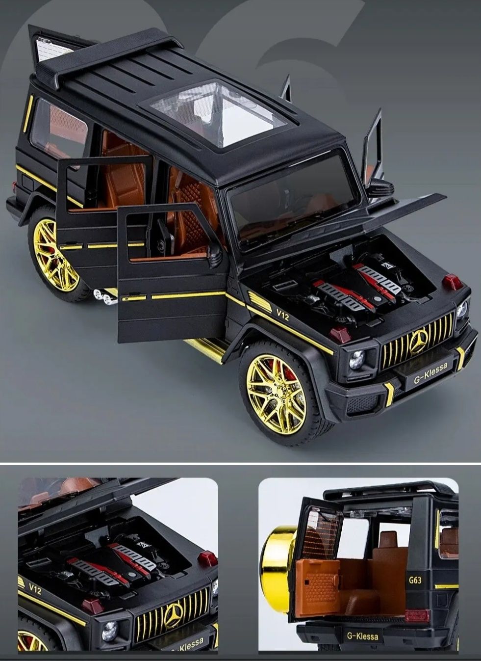 Коллекционная модель автомобиля G63 AMG игрушечная 1:24 гелик