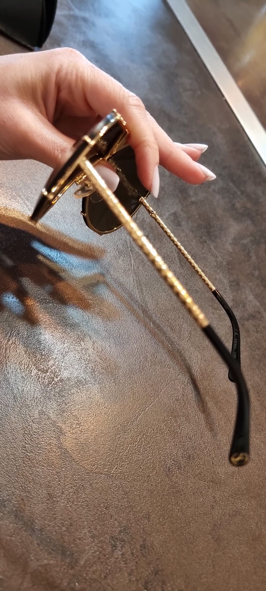 Ochelari Luis Vuitton,noi,lentila oglinda,aurii,originali