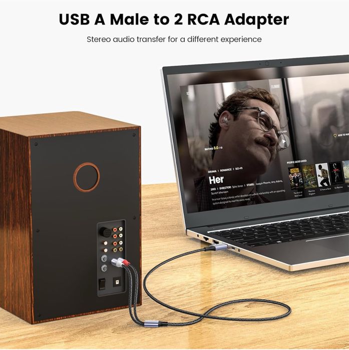 Cablu audio USB la RCA MOSWAG 1m