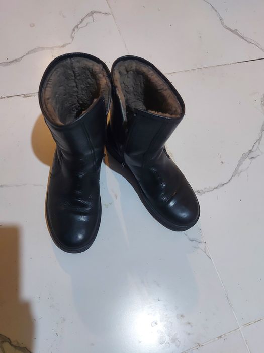 Мужские сапожки зимние на меху 39 размер кожа мех натуральный