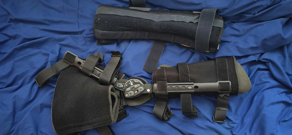 Американска шина за коляно с ъгъл и шина за обездвижване