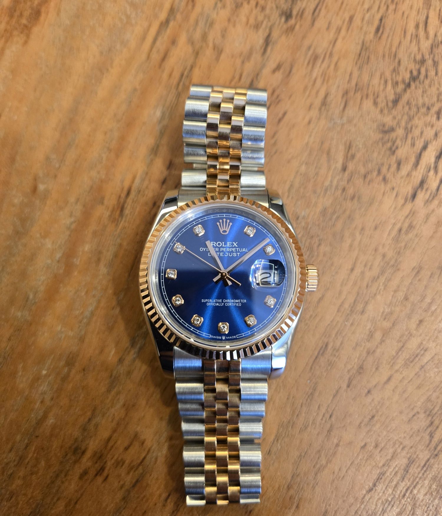 Rolex datejust blue