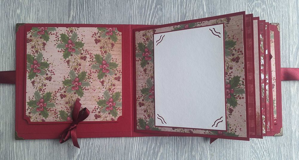 Коледен скрапбук албум "Коледна звезда", ръчна изработка /54.13