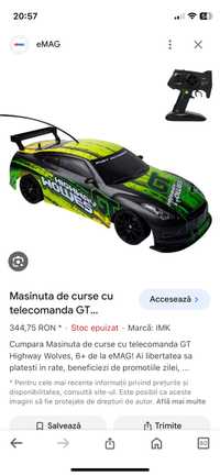 Masinuta de curse cu telecomanda GT