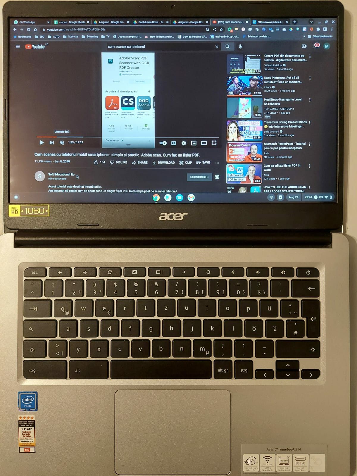 Laptop cu touchscreen Acer Chromebook