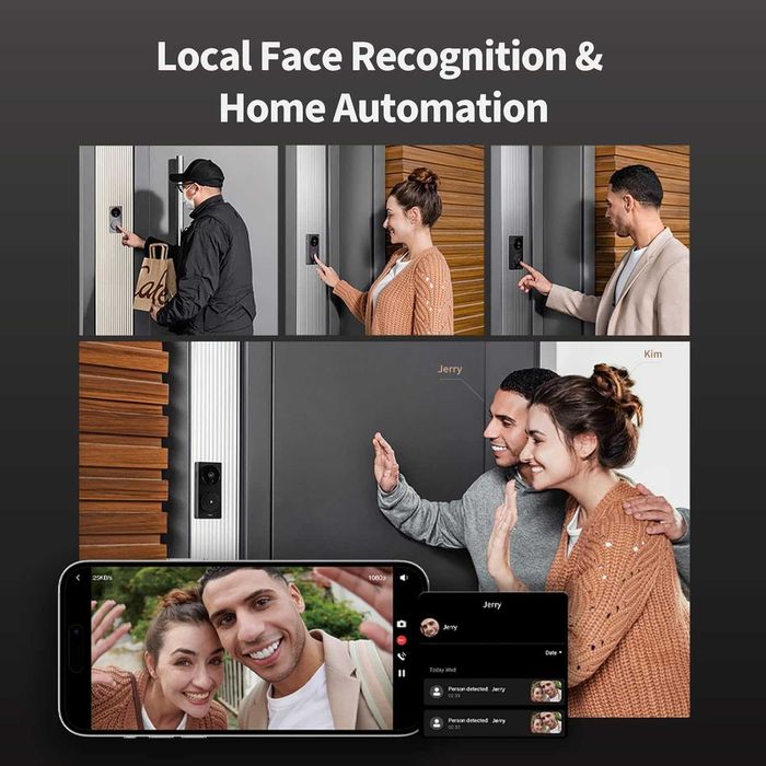 Aqara G4 - Смарт видео звънец (с батерии/ток, HomeKit, Face ID)