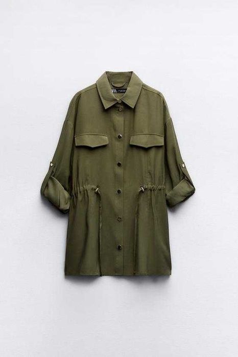 Дамска горна риза - сако  Zara каки xs Чисто нова  c етикет