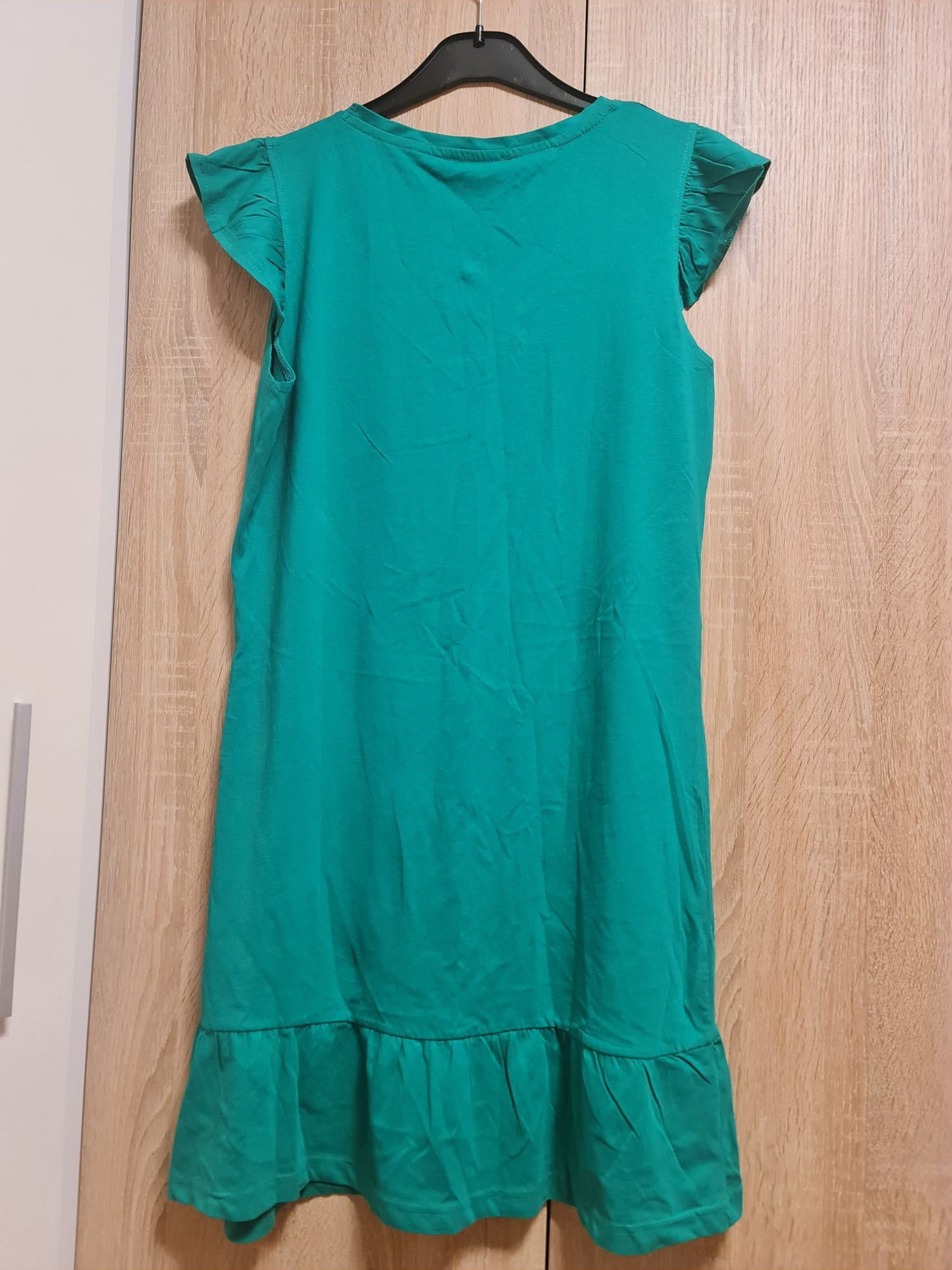 Rochie verde, de vara, NOUA, marime L, cu eticheta, din bumbac