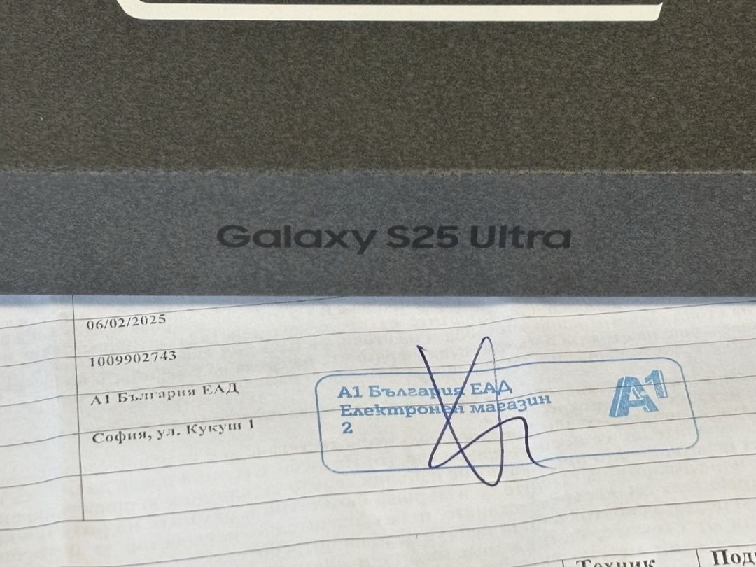 КАТО НОВ 512GB Samsung S25 Ultra Гаранция от A1 до 2027г. Gray / Сив