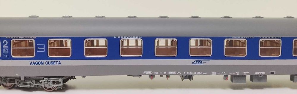 macheta vagon cuseta HERIS 17021-1 Tip Bcm, CFR, scară HO (1:87).