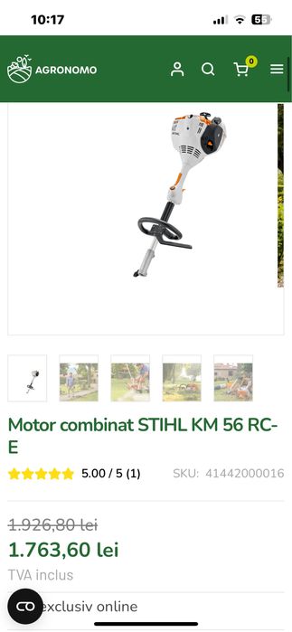 Motocoase pe benzina Stihl KM 56 RC si KM 235 R-Noi