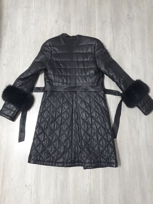 Palton din piele și blana naturala CCM Boutique